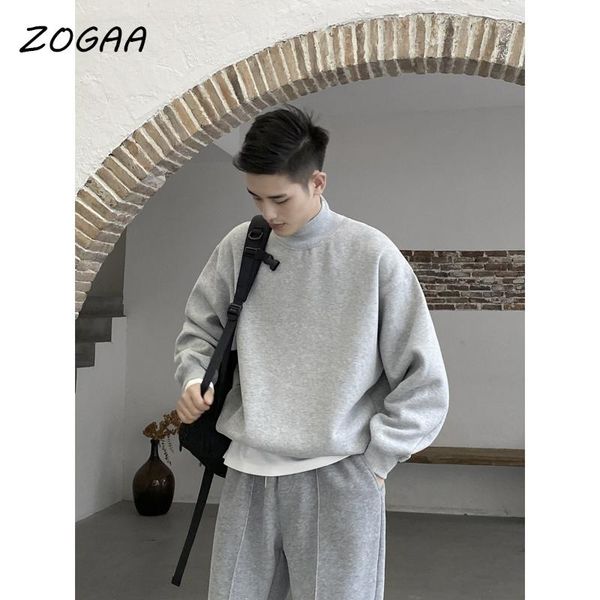 men's hoodies & sweatshirts zogaa high neck bottoming sweatshirt autumn winter solid color loose and comfortable pullover thickened shi, Black
men's hoodies & sweatshirts zogaa high neck bottoming sweatshirt autumn winter solid color loose and comfortable pullover thickened shi, Black