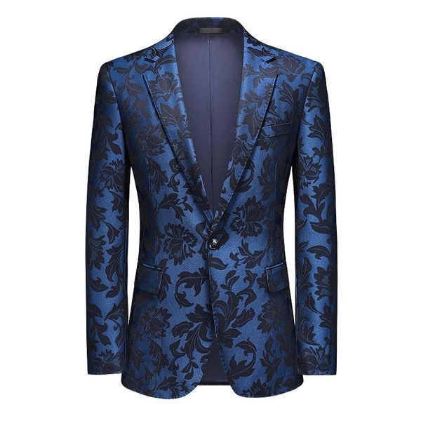 men's suits & blazers 2021 arrival blue print business casual evening suit jacket wedding for man, White;black
men's suits & blazers 2021 arrival blue print business casual evening suit jacket wedding for man, White;black