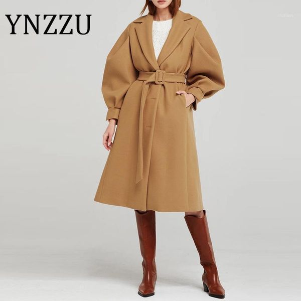 women's wool & blends ynzzu 2021 autumn winter elegant long style women woolen coat pockets with sashes daily workwear camel female jac, Black
women's wool & blends ynzzu 2021 autumn winter elegant long style women woolen coat pockets with sashes daily workwear camel female jac, Black