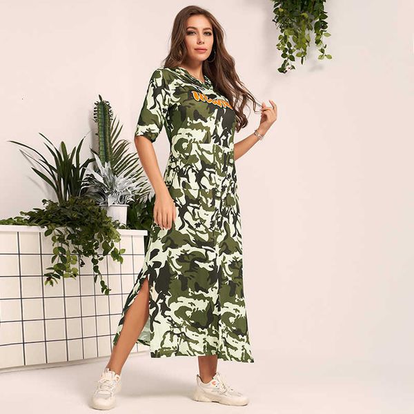 casual dresses spring summer products for women's sports fashion camouflage green hooded letter print long side slit short-sleeved, Black;gray
casual dresses spring summer products for women's sports fashion camouflage green hooded letter print long side slit short-sleeved, Black;gray