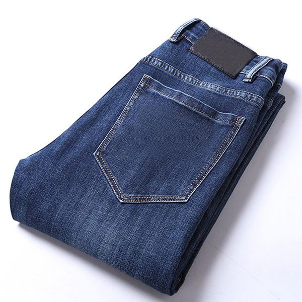 men's jeans autumn slim elastic cotton cut bee gc brand fashion business trousers classic style winter denim pants, Blue
men's jeans autumn slim elastic cotton cut bee gc brand fashion business trousers classic style winter denim pants, Blue