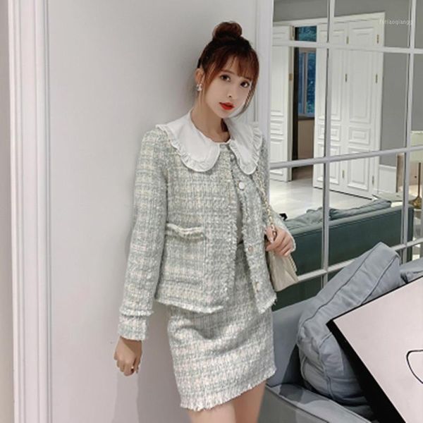 women's tracksuits plaid woolen women outfits tweed tassels jacket coat + mini skirt set suits fall winter korean elegant vintage two p, Gray
women's tracksuits plaid woolen women outfits tweed tassels jacket coat + mini skirt set suits fall winter korean elegant vintage two p, Gray