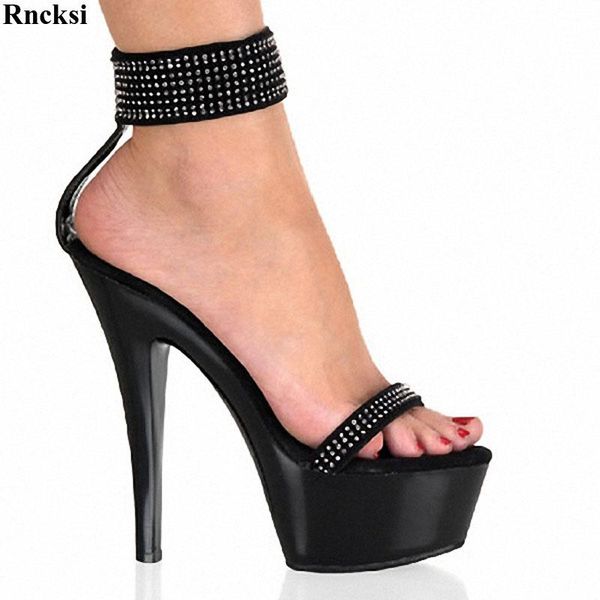 sandals rncksi rhinestone ankle strap leather 15cm super high heel platform star/model/party shoes, wedding shoes, Black
sandals rncksi rhinestone ankle strap leather 15cm super high heel platform star/model/party shoes, wedding shoes, Black