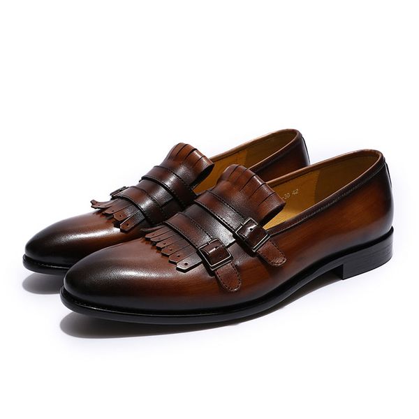 breathable european style mens loafers genuine leather double buckle monk strap shoes wedding party banquet slip on men footwear, Red;white
breathable european style mens loafers genuine leather double buckle monk strap shoes wedding party banquet slip on men footwear, Red;white