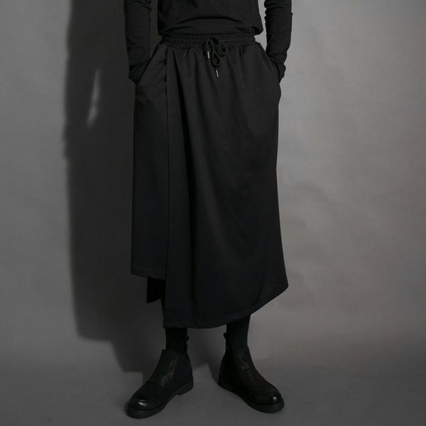 men's pants classic dark singer hair stylist asymmetrical personality fashion trend loose large size wide leg cropped, Black
men's pants classic dark singer hair stylist asymmetrical personality fashion trend loose large size wide leg cropped, Black