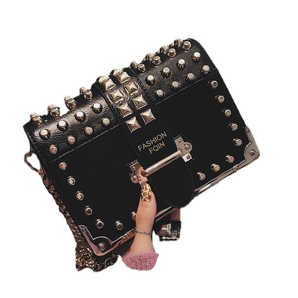 waist bags vintage rivet bag punk fashion pu leather women's designer handbag chain shoulder messenger
waist bags vintage rivet bag punk fashion pu leather women's designer handbag chain shoulder messenger