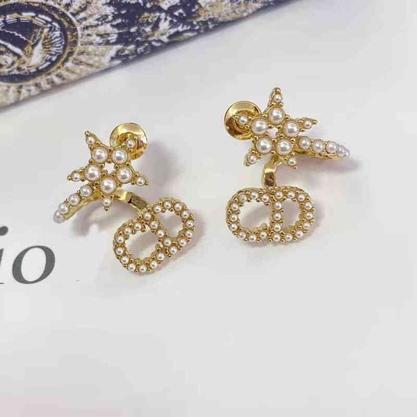 2022 latest factory wholesale star letter pearl earrings temperament advanced sense versatile 925 silver anti allergy earrings, Golden
2022 latest factory wholesale star letter pearl earrings temperament advanced sense versatile 925 silver anti allergy earrings, Golden