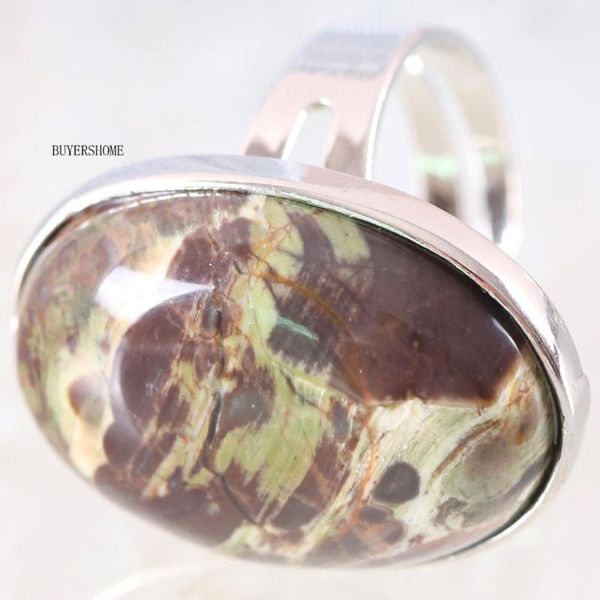 cluster rings 1pcs ring silver color jewelry for women gift natural stone oval bead green jaspe adjustable finger z112, Golden;silver
cluster rings 1pcs ring silver color jewelry for women gift natural stone oval bead green jaspe adjustable finger z112, Golden;silver