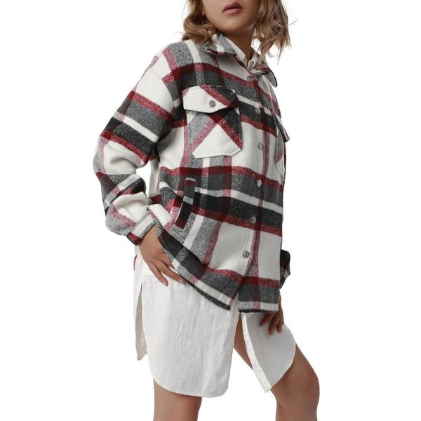 women's jackets women clothing plaid printed pattern coat long sleeve button-down collar jacket with pockets dark green/ wine red, Black;brown
women's jackets women clothing plaid printed pattern coat long sleeve button-down collar jacket with pockets dark green/ wine red, Black;brown