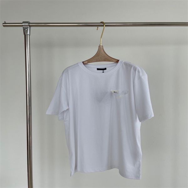 women's t-shirt high-quality european embroidery designer short sleeve women's trendy slim girl spring, summer, autumn and winter., White
women's t-shirt high-quality european embroidery designer short sleeve women's trendy slim girl spring, summer, autumn and winter., White
