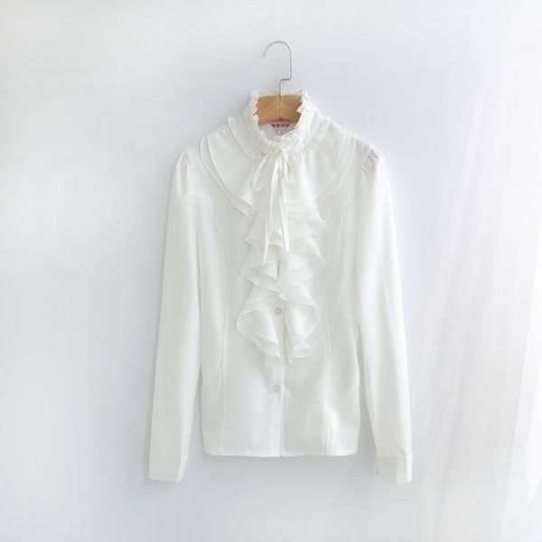 2021 s-4xl ladies chic tunic spring office ruffles shirts women long sleeve elegant work flounce blouse female blusas 210308, White
2021 s-4xl ladies chic tunic spring office ruffles shirts women long sleeve elegant work flounce blouse female blusas 210308, White