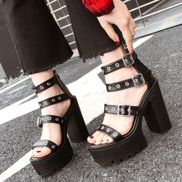 2021 fashion cool buckles gladiator gothic style extreme square high heels leisure party platform 2021 sandals shoes women, Black
2021 fashion cool buckles gladiator gothic style extreme square high heels leisure party platform 2021 sandals shoes women, Black