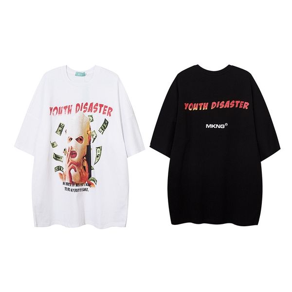 osaka hara's 2021 new street masked loose print fashion brand handsome short t-shirt men's middle sleeve, White;black
osaka hara's 2021 new street masked loose print fashion brand handsome short t-shirt men's middle sleeve, White;black