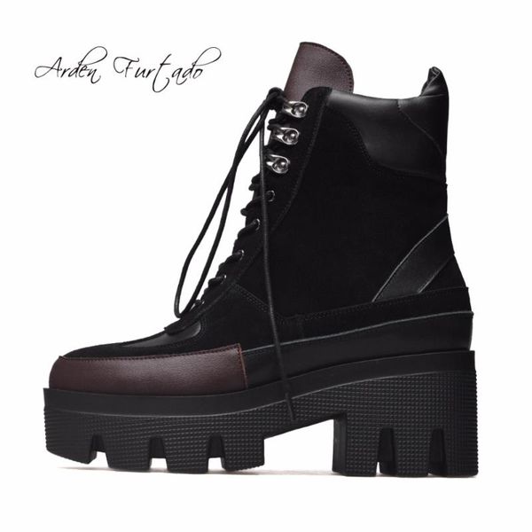 boots arden furtado 2021 autumn winter ankle genuine leather shoes woman fashion brown chunky platform cross tied matin, Black
boots arden furtado 2021 autumn winter ankle genuine leather shoes woman fashion brown chunky platform cross tied matin, Black