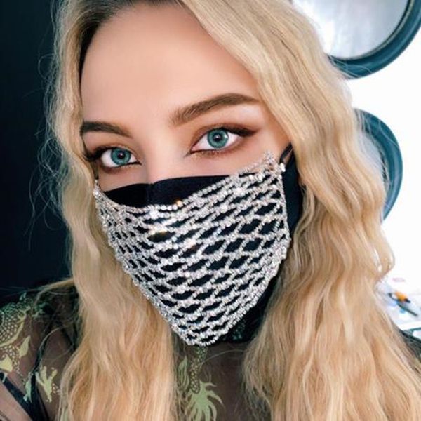 jewelry new trend fashion exaggerated geometric elastic face decoration women's micro inlaid grid color diamond mask
jewelry new trend fashion exaggerated geometric elastic face decoration women's micro inlaid grid color diamond mask