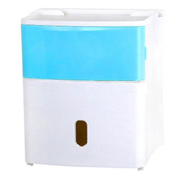tissue boxes & napkins double layer bathroom storage box toilet paper sanitary napkin holder wall mounted organizer shelves blue