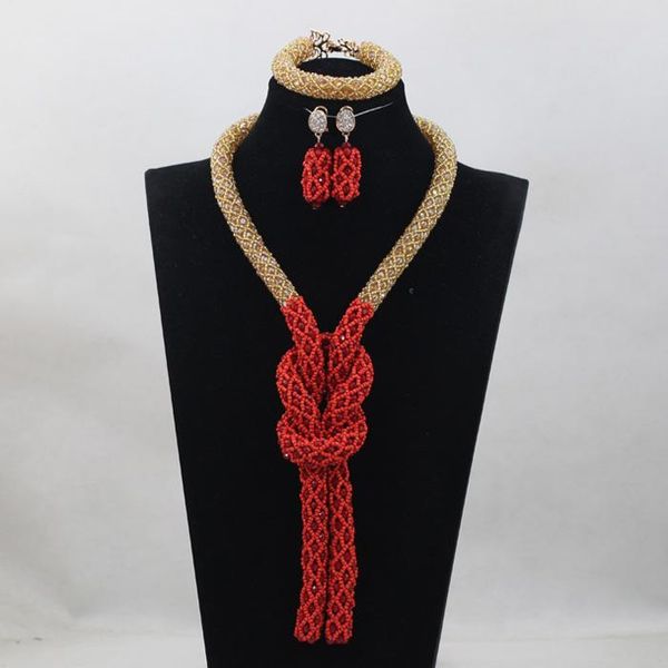 earrings & necklace trendy champagne mix red/orange crystal nigerian african wedding bridal/women beads jewelry set anj235, Silver
earrings & necklace trendy champagne mix red/orange crystal nigerian african wedding bridal/women beads jewelry set anj235, Silver