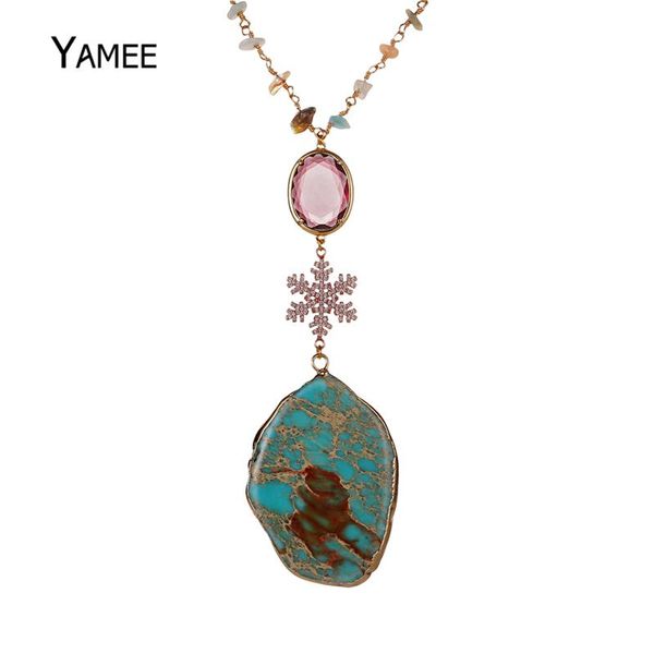 pendant necklaces unique sea sediment imperial jaspers stone pink crystal snowflake pave zircon pendants beads chain necklace handmade jewel, Silver
pendant necklaces unique sea sediment imperial jaspers stone pink crystal snowflake pave zircon pendants beads chain necklace handmade jewel, Silver
