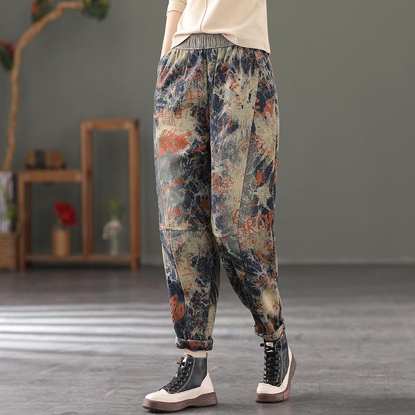 women's jeans ladies women fleece printing harem 2021 winter autumn warm loose turnip denim trousers yoyikamomo, Blue
women's jeans ladies women fleece printing harem 2021 winter autumn warm loose turnip denim trousers yoyikamomo, Blue