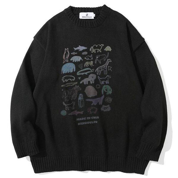 men's sweaters autumn oversized knitted sweatercoat men animal printed jumper fashion street loose pullovers clothing male plus size, White;black
men's sweaters autumn oversized knitted sweatercoat men animal printed jumper fashion street loose pullovers clothing male plus size, White;black