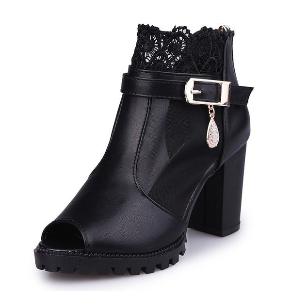 women sandals mesh lace 8cm square high heel summer shoes woman pumps flower net hollow peep toe gladiator sandals, Black
women sandals mesh lace 8cm square high heel summer shoes woman pumps flower net hollow peep toe gladiator sandals, Black