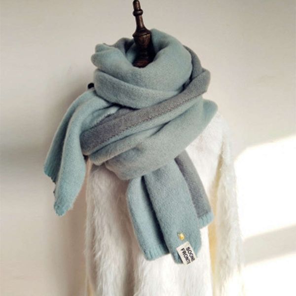 new double-sided cashmere like scarf autumn and winter korean thickened warm knitted pineapple decorative shawl, Blue;black
new double-sided cashmere like scarf autumn and winter korean thickened warm knitted pineapple decorative shawl, Blue;black