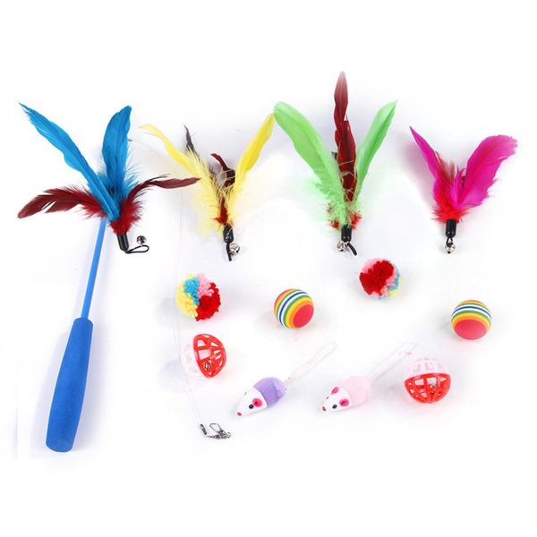 cat toys 13 pcs replacement feather toy set, teaser wand for kitten having fun exercise playing without the stick
cat toys 13 pcs replacement feather toy set, teaser wand for kitten having fun exercise playing without the stick
