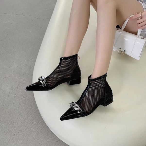 boots pointed toe women metal chain short ankle back zipper flats low heeled white/black fashion ladies sandals shoe
boots pointed toe women metal chain short ankle back zipper flats low heeled white/black fashion ladies sandals shoe