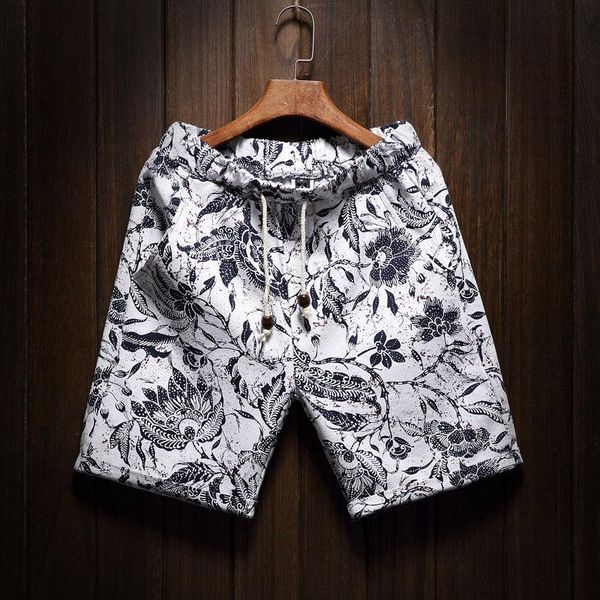 men's summer beach shorts casual five knee length shorts hawaiian flower straight large size, White;black
men's summer beach shorts casual five knee length shorts hawaiian flower straight large size, White;black