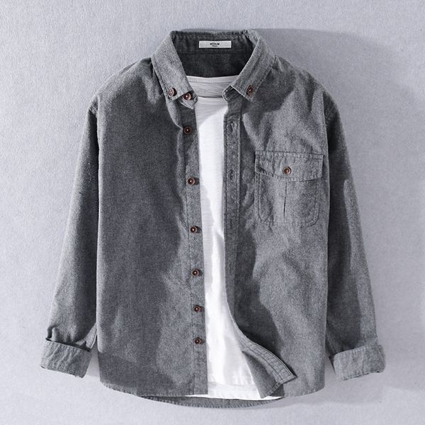 2021 100% new style brushed cotton gray brand comfortable shirts for men casual solid shirt mens chemise overhemd y7y3, White;black
2021 100% new style brushed cotton gray brand comfortable shirts for men casual solid shirt mens chemise overhemd y7y3, White;black