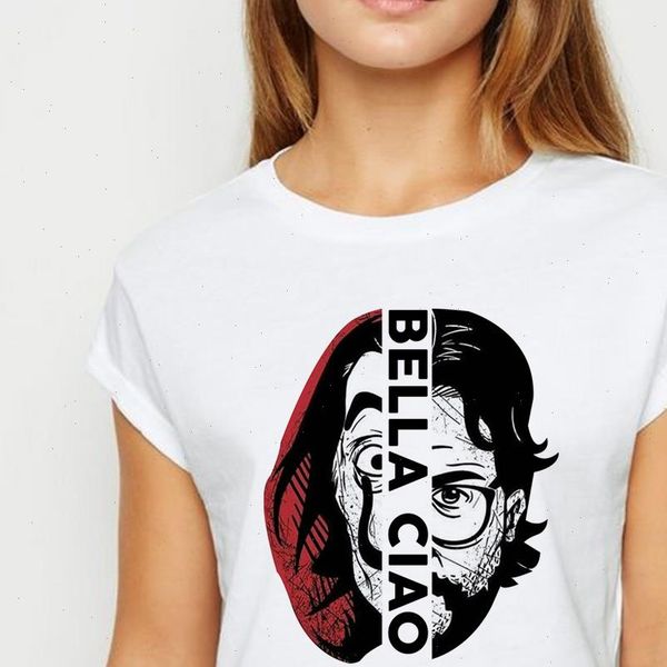 la casa de papel bella ciao tshirt young female recreational summer t shirt harajuku loose streetwear round collar t shirt, White
la casa de papel bella ciao tshirt young female recreational summer t shirt harajuku loose streetwear round collar t shirt, White