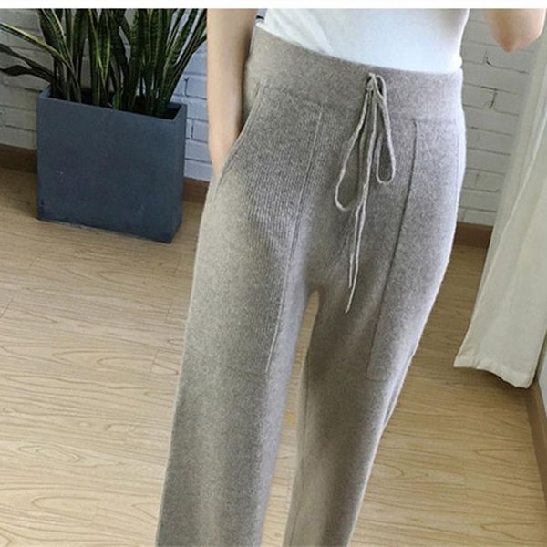 women's pants & capris soft waxy comfortable cashmere camel female pure knitted wide leg casual loose women, Black;white
women's pants & capris soft waxy comfortable cashmere camel female pure knitted wide leg casual loose women, Black;white