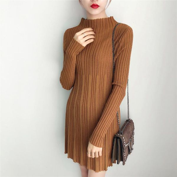 casual dresses sweater dress spring 2021 elegant knitted vintage solid long sleeve ladies jumper jurkjes clothes white black green gray, Black;gray
casual dresses sweater dress spring 2021 elegant knitted vintage solid long sleeve ladies jumper jurkjes clothes white black green gray, Black;gray