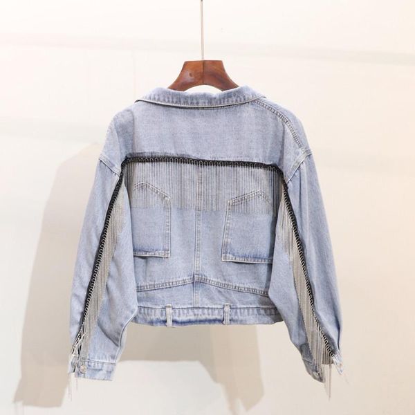 women's jackets 2021 casual bomber jacket promotion casaco feminino jaqueta feminina jeans women personality tassel beads loose female, Black;brown
women's jackets 2021 casual bomber jacket promotion casaco feminino jaqueta feminina jeans women personality tassel beads loose female, Black;brown