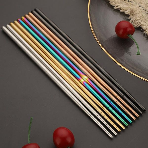 1/5 pair stainless steel chopsticks metal chop sticks tableware sticks for sushi chopsticks set chopstick holder
1/5 pair stainless steel chopsticks metal chop sticks tableware sticks for sushi chopsticks set chopstick holder