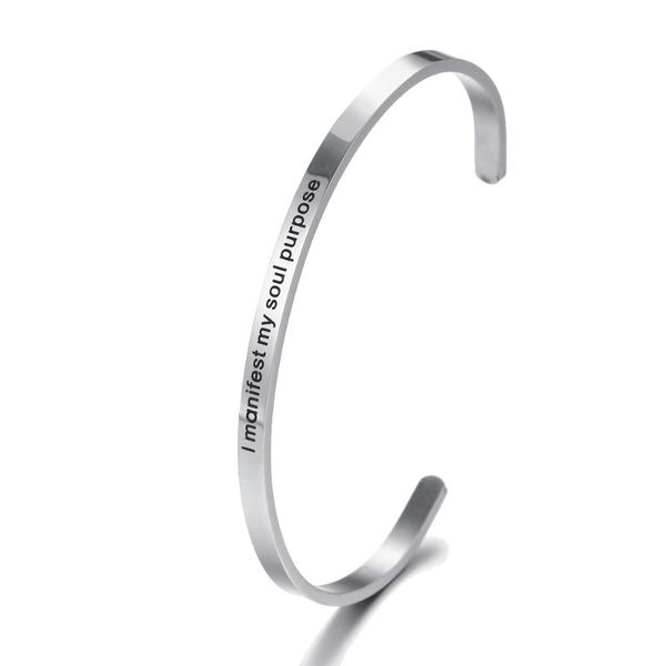 bangle arrivals stainless steel inspirational positive quote cuff mantra bracelets & bangles for women gifts, Black
bangle arrivals stainless steel inspirational positive quote cuff mantra bracelets & bangles for women gifts, Black