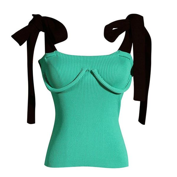 women's tanks & camis women green bandage bow split joint knitting tank sleeveless personality fashion tide spring summer 2021 u428, White
women's tanks & camis women green bandage bow split joint knitting tank sleeveless personality fashion tide spring summer 2021 u428, White