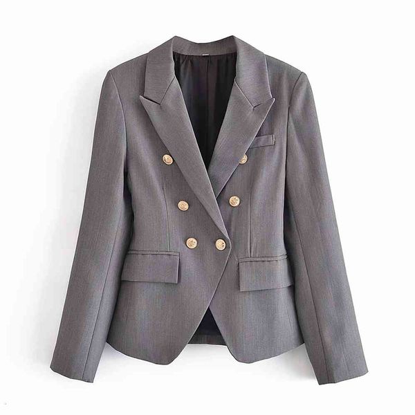 women's suits & blazers za fashion double breasted leisure blazer vintage jacket long sleeve pockets outerwear chic women wear aez4, White;black
women's suits & blazers za fashion double breasted leisure blazer vintage jacket long sleeve pockets outerwear chic women wear aez4, White;black