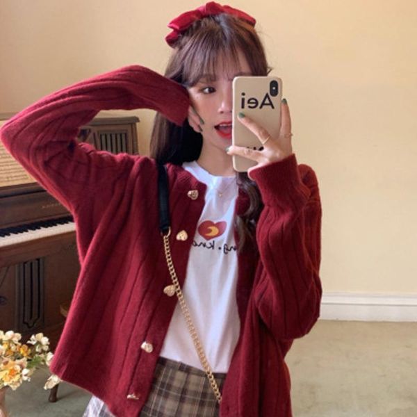 women's knits & tees korean fashion spring autumn women sweaters single breasted elegant long sleeve loose o-neck knitted sweater cloth, White
women's knits & tees korean fashion spring autumn women sweaters single breasted elegant long sleeve loose o-neck knitted sweater cloth, White
