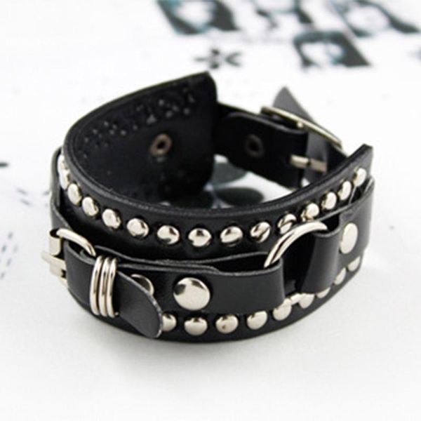 bangle couple style super cool punk belt rivet bracelet/explosive fashion trend bracelet accessories, Black
bangle couple style super cool punk belt rivet bracelet/explosive fashion trend bracelet accessories, Black