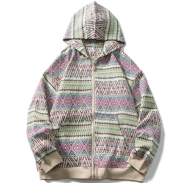 men's hoodies & sweatshirts men hooded sweater ethnic style knitted cardigan couple loose zipper color matching line pattern jacket a, Black
men's hoodies & sweatshirts men hooded sweater ethnic style knitted cardigan couple loose zipper color matching line pattern jacket a, Black