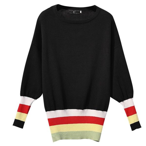 women's sweaters 5xl plus big size latest women spring autumn winter 2021 feminina elastic stripe thin knit female a5389, White;black
women's sweaters 5xl plus big size latest women spring autumn winter 2021 feminina elastic stripe thin knit female a5389, White;black