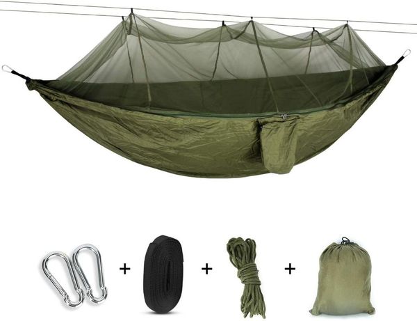 tents and shelters camping hammock with mosquito bug net, nylon parachute hammocks for backpacking, hiking, yard, green
tents and shelters camping hammock with mosquito bug net, nylon parachute hammocks for backpacking, hiking, yard, green