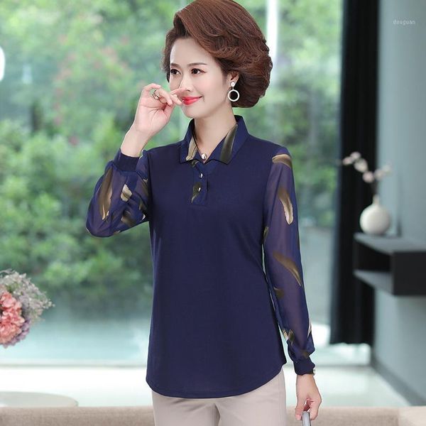 women's t-shirt chiffon long sleeve women t-shirts middle age mother spring autumn clothing pullover lapel print plus size casual tee, White
women's t-shirt chiffon long sleeve women t-shirts middle age mother spring autumn clothing pullover lapel print plus size casual tee, White