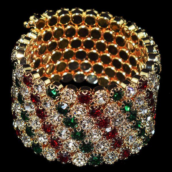 exaggerated crystal red white green bracelets women rhinestone wedding pulseras mujer jewelry gifts, Black
exaggerated crystal red white green bracelets women rhinestone wedding pulseras mujer jewelry gifts, Black