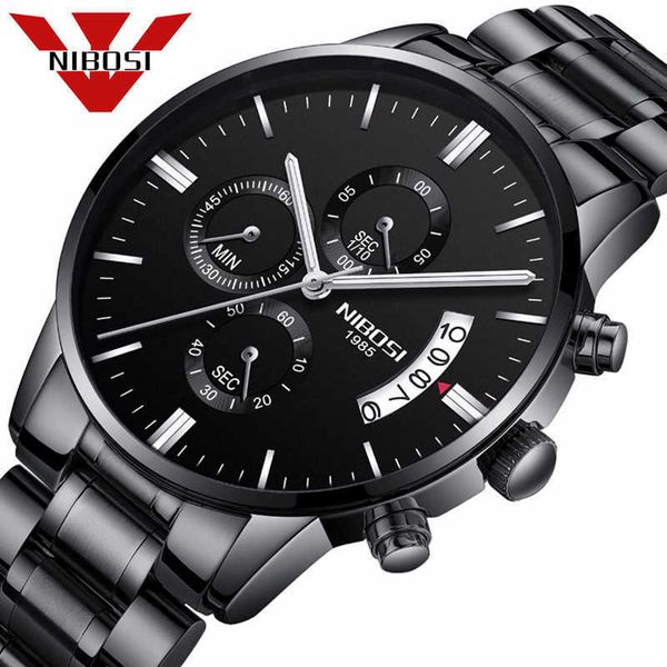 nibosi mens watches brand luxury chronograph watch men stainless steel quartz black male relogio masculino 210728, Slivery;brown
nibosi mens watches brand luxury chronograph watch men stainless steel quartz black male relogio masculino 210728, Slivery;brown