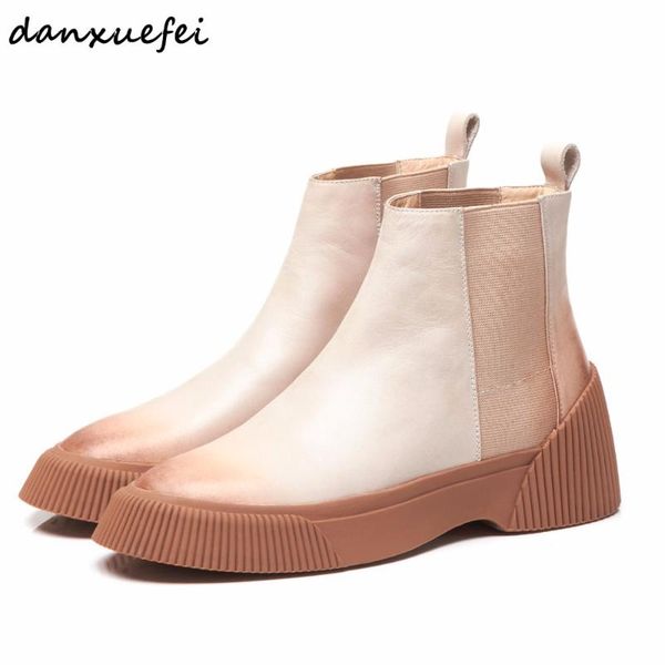 boots women's genuine leather platform flats winter ankle brand designer gradient color leisure female punk short booties shoes, Black
boots women's genuine leather platform flats winter ankle brand designer gradient color leisure female punk short booties shoes, Black