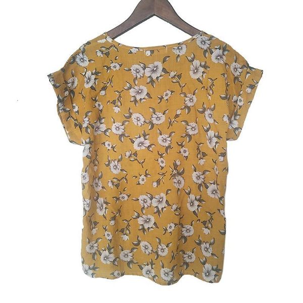 summer women's casual shirt o neck short sleeve floral chiffon print lady's loose blusa, White
summer women's casual shirt o neck short sleeve floral chiffon print lady's loose blusa, White