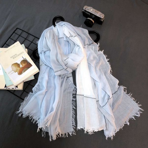 rulanfang new korean literature style cotton hemp scarf qiudongsen women's shawl, Blue;black
rulanfang new korean literature style cotton hemp scarf qiudongsen women's shawl, Blue;black