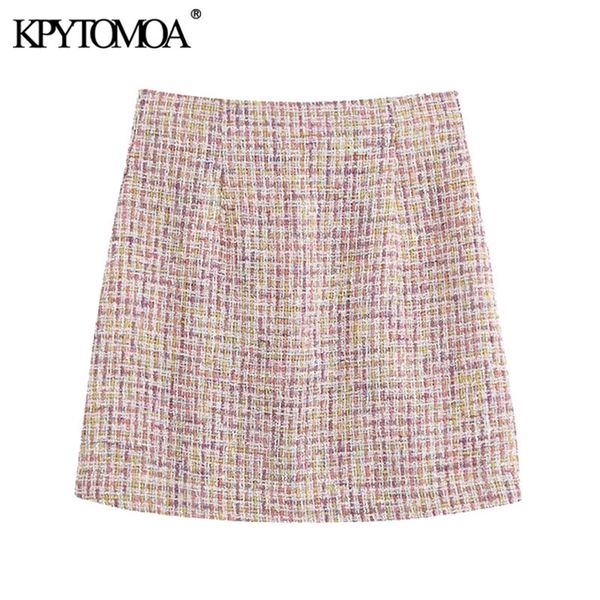 kpytomoa women chic fashion office wear tweed mini skirt vintage high waist back zipper female skirts mujer 210315, Black
kpytomoa women chic fashion office wear tweed mini skirt vintage high waist back zipper female skirts mujer 210315, Black
